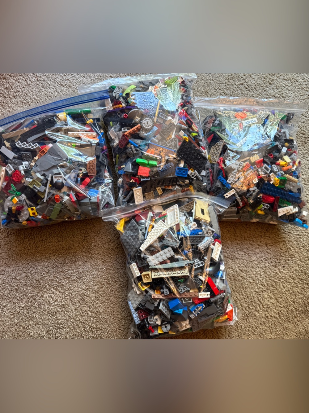 Mixed LEGO Bricks and Parts Bulk Lot - Multi Color 10 pounds